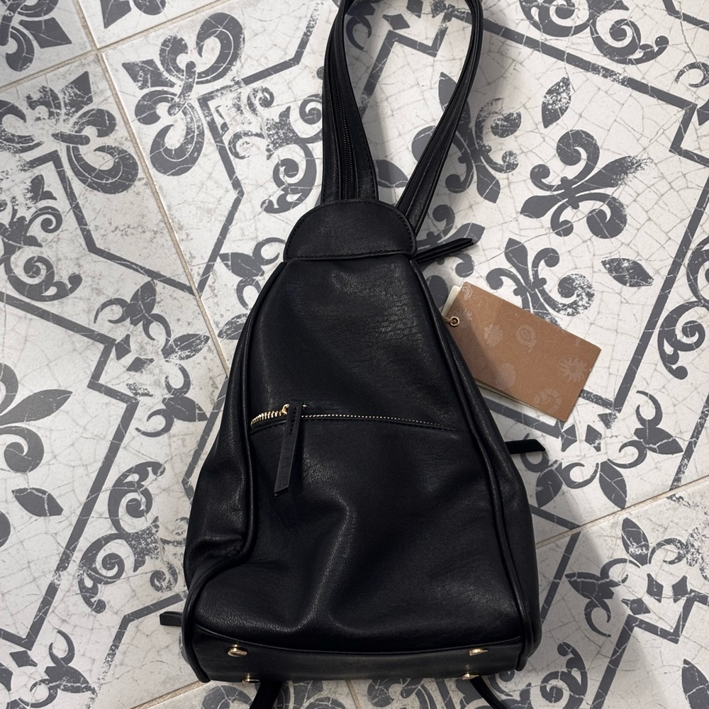 Antik Kraft Black Backpack with Gold Details